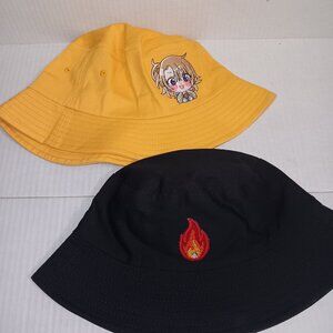 2PC BUNDLE GRAPHIC UNISEX BUCKET HATS